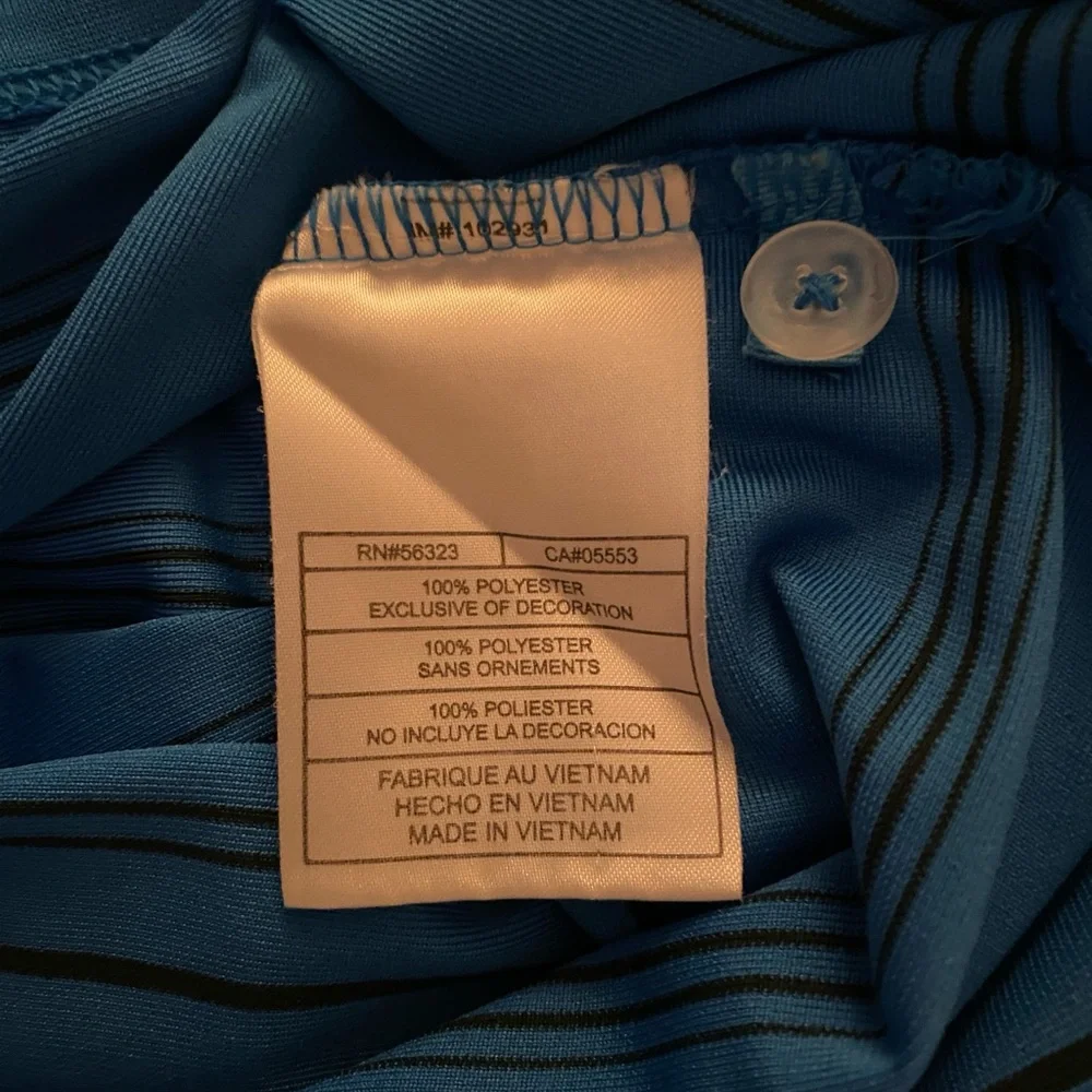 Nike Golf Blue Striped Polo Shirt